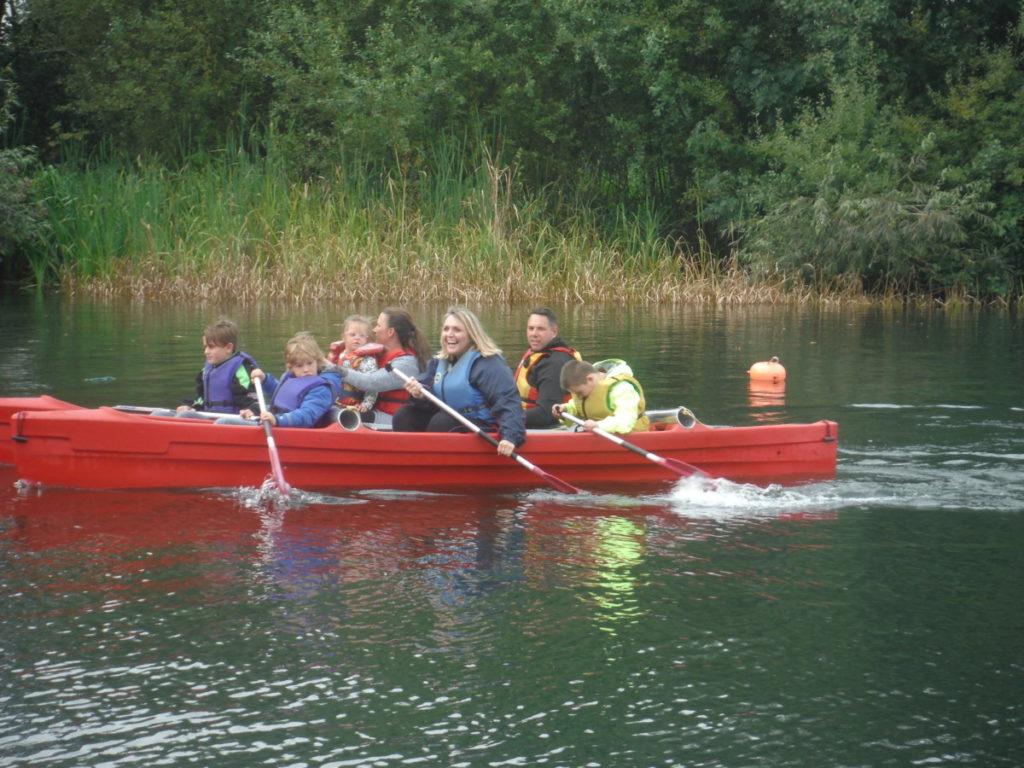 group in a boat